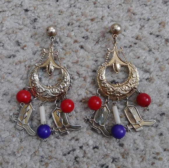American Vintage Jewelry - Vintage western earrings